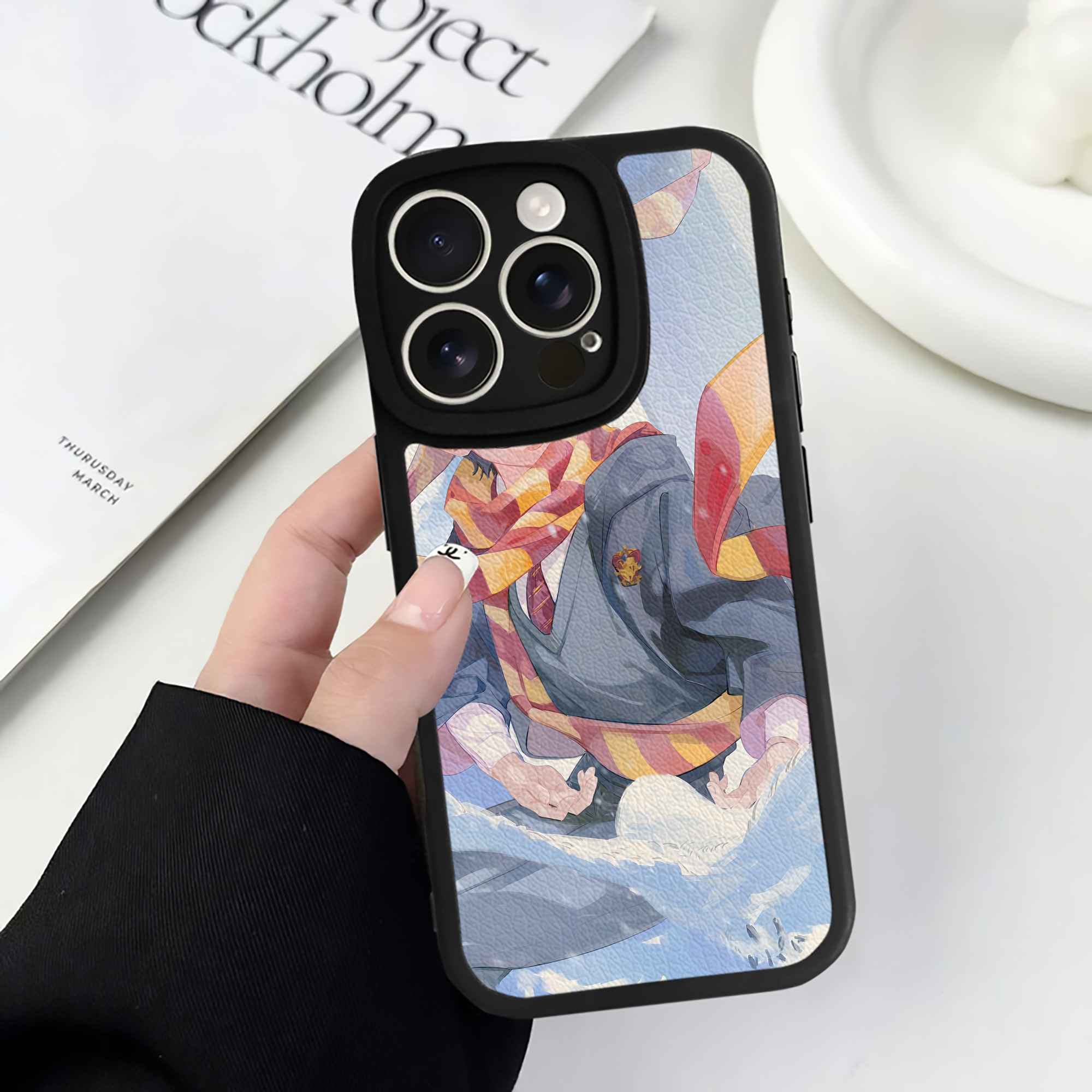 （画像用） Harry Potter ハリー・ポッターシリーズ 【iPhone 16シリーズ対応】シリコンスマホケース（レザー調） 材質：シリコン